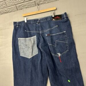VTG Platinum Fubu Mohammad Ali Cargo Baggy Denim Skater Jeans Carpenter Pants 48